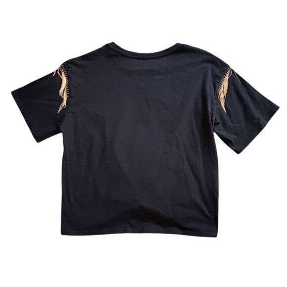 Organic Generation Womens Fringe Detail Nashville Music City Shirt-M-NWOT - Picture 6 of 6